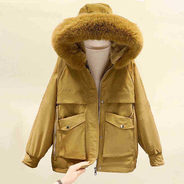 women cotton padded large fur coat pocket lining thick winter warm parka female casual drawstring collect waist overcoat j220727, Black
women cotton padded large fur coat pocket lining thick winter warm parka female casual drawstring collect waist overcoat j220727, Black