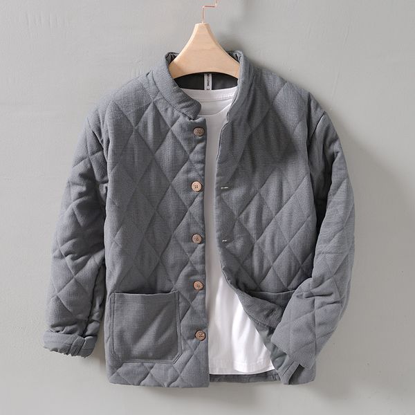 men's jackets chinese vintage versatile style men's filler padded winter warm cotton linen coat simple cozy stand collar argyle cl, Black;brown
men's jackets chinese vintage versatile style men's filler padded winter warm cotton linen coat simple cozy stand collar argyle cl, Black;brown