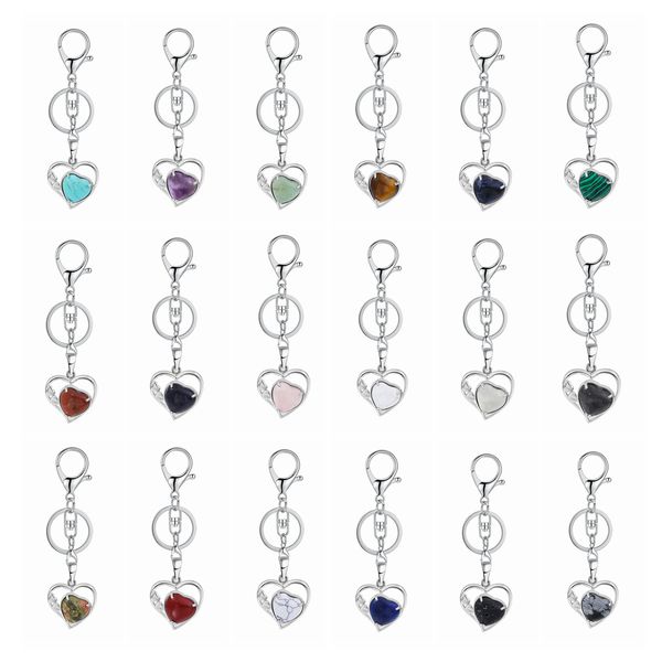 wholesales silver key chain accessories keys natural healing crystal hollow heart stone keychain for bag car key rings, Slivery;golden
wholesales silver key chain accessories keys natural healing crystal hollow heart stone keychain for bag car key rings, Slivery;golden