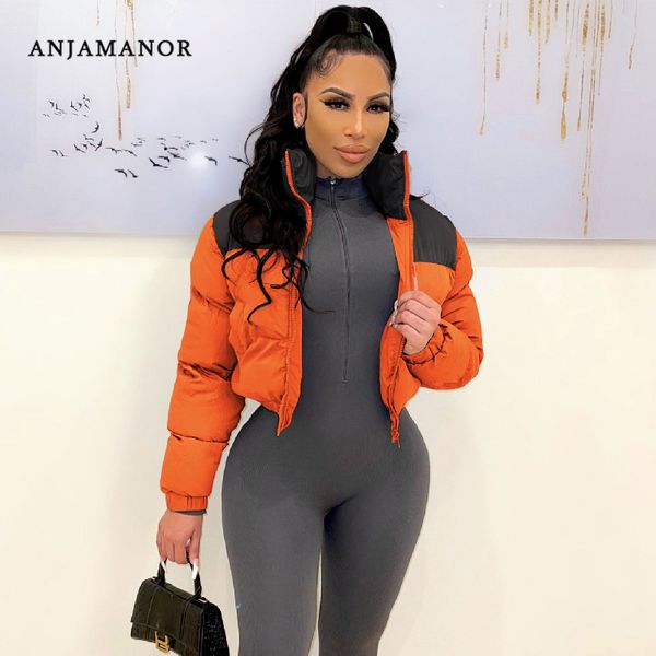 women's jackets anjamanor winter fashion patchwork puffer for women zip up cropped warm bubble coat winterwear overcoat d48-ee44 221116, Black;brown
women's jackets anjamanor winter fashion patchwork puffer for women zip up cropped warm bubble coat winterwear overcoat d48-ee44 221116, Black;brown