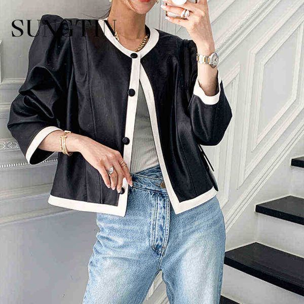 sungtin vintage puff sleeve faux leather jacket women casual fashion short pu leather jackets elegant leather jackets j220727, Black
sungtin vintage puff sleeve faux leather jacket women casual fashion short pu leather jackets elegant leather jackets j220727, Black