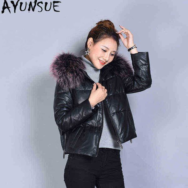 ayunsue genuine leather coat winter coat women raccoon fur collar sheepskin coat female warm down jackets chaqueta mujer mine j220727, Black
ayunsue genuine leather coat winter coat women raccoon fur collar sheepskin coat female warm down jackets chaqueta mujer mine j220727, Black