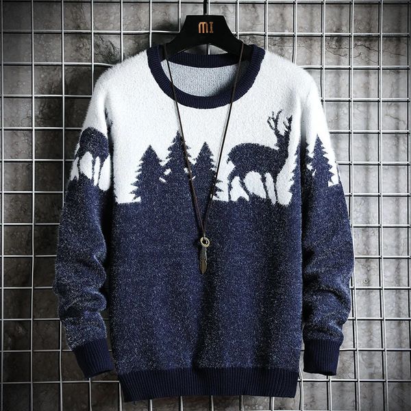 men's sweaters autumn winter christmas sweater men pullovers deer print knitted sweaters man woman funny christmas sweater 221116, White;black
men's sweaters autumn winter christmas sweater men pullovers deer print knitted sweaters man woman funny christmas sweater 221116, White;black