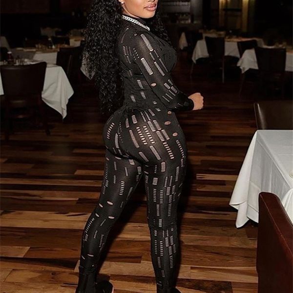 womens jumpsuits rompers simenual hollow out ripped bodycon jumpsuit long sleeve mock neck sporty workout spring 221115, Black;white
womens jumpsuits rompers simenual hollow out ripped bodycon jumpsuit long sleeve mock neck sporty workout spring 221115, Black;white