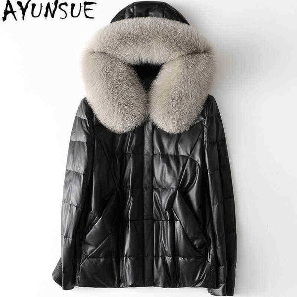 ayunsue 100 real sheepskin coat women real leather jacket fox fur collar jacket hooded leather jackets leather jacket women j220727, Black
ayunsue 100 real sheepskin coat women real leather jacket fox fur collar jacket hooded leather jackets leather jacket women j220727, Black