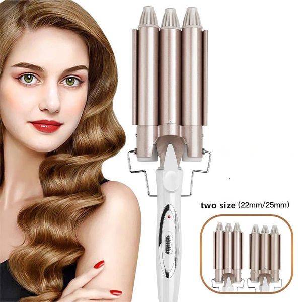 curling irons professional iron ceramic triple barrel hair styler waver styling tools 110-220v curler electric 221116
curling irons professional iron ceramic triple barrel hair styler waver styling tools 110-220v curler electric 221116