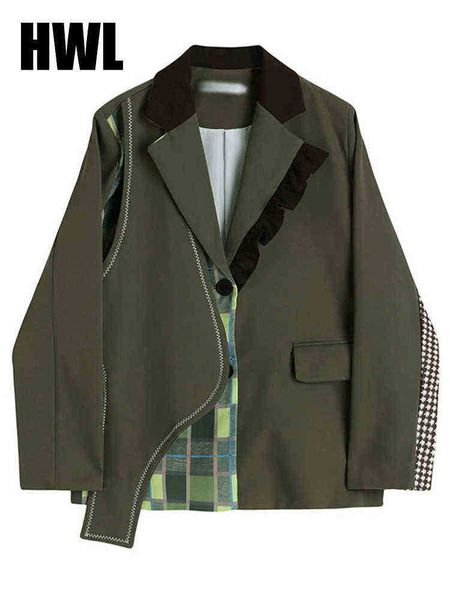 niche streetwear stitching army green women 2022 spring autumn new personality jacket women long blazer j220727, Black
niche streetwear stitching army green women 2022 spring autumn new personality jacket women long blazer j220727, Black