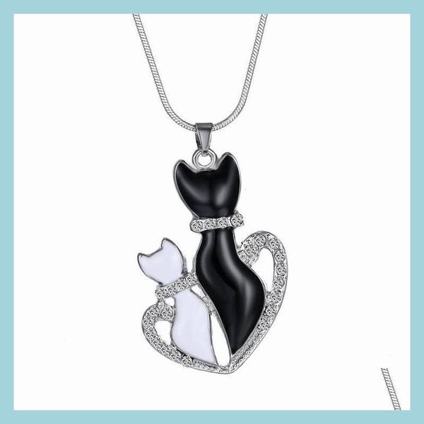 pendant necklaces diamond couple cat necklaces enamel chain necklace fashion jewelry for women 162622 drop delivery pendants dh1ss, Silver
pendant necklaces diamond couple cat necklaces enamel chain necklace fashion jewelry for women 162622 drop delivery pendants dh1ss, Silver