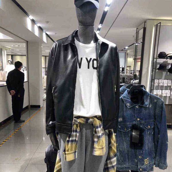 2022 spring autumn men faux leather jacket motorcycle lapel jackets black outfit male pu leather jackets men j220727
2022 spring autumn men faux leather jacket motorcycle lapel jackets black outfit male pu leather jackets men j220727