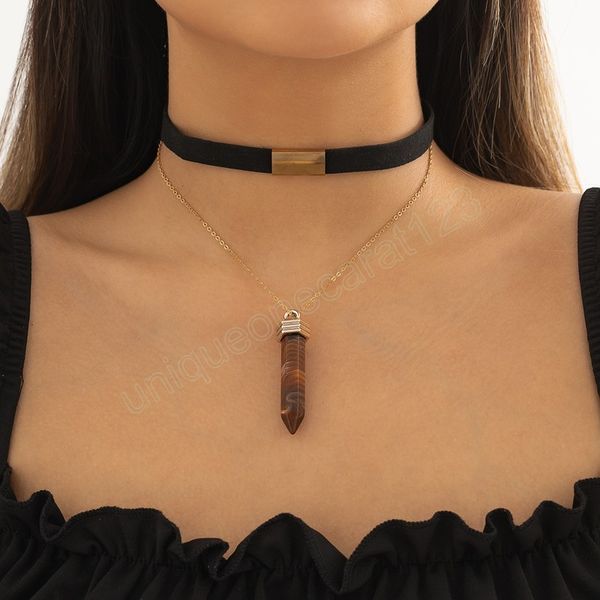 short black leather choker necklace for women trendy layered stone pendant necklace fashion jewelry on the neck accessories, Silver
short black leather choker necklace for women trendy layered stone pendant necklace fashion jewelry on the neck accessories, Silver