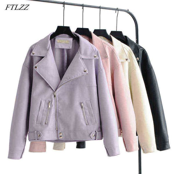 ftlzz new autumn women faux leather jacket casual bf loose soft pu motorcycle punk leather jacket female zipper rivet outerwear j220727, Black
ftlzz new autumn women faux leather jacket casual bf loose soft pu motorcycle punk leather jacket female zipper rivet outerwear j220727, Black