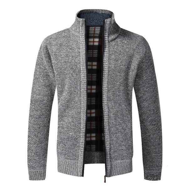 men's hoodies & sweatshirts fleece new autumn winter men's knitted jacket slim fit stand collar zipper solid cotton thick warm car, Black 
men's hoodies & sweatshirts fleece new autumn winter men's knitted jacket slim fit stand collar zipper solid cotton thick warm car, Black