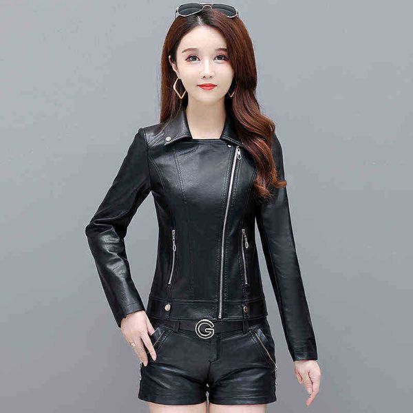 new 2021 autumn women pu leather jacket female short jacket lady black punk motorcycle faux leather runaway spring girl blazer j220727
new 2021 autumn women pu leather jacket female short jacket lady black punk motorcycle faux leather runaway spring girl blazer j220727