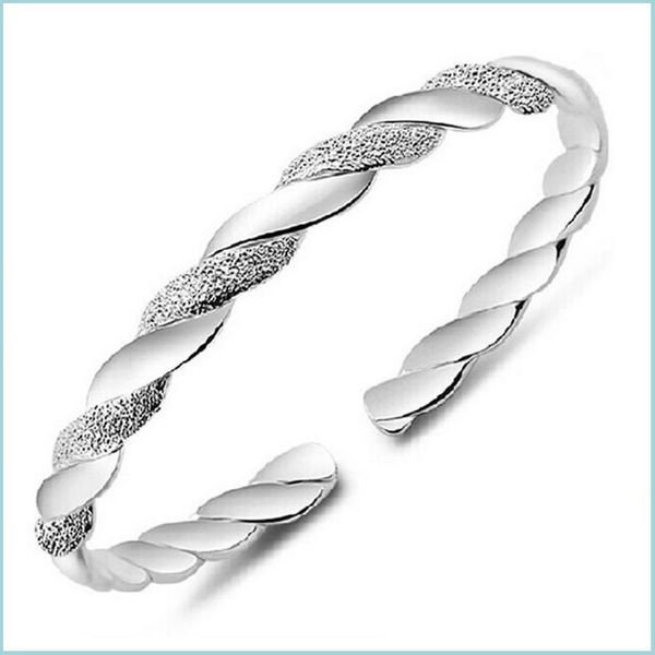 bangle sier plated braid bracelet bangle cuff women open adjustable wristband fashion jewelry drop delivery bracelets dheq7, Black
bangle sier plated braid bracelet bangle cuff women open adjustable wristband fashion jewelry drop delivery bracelets dheq7, Black