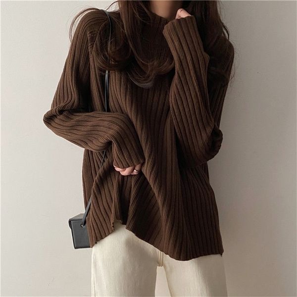 womens sweaters fashion solid color stand collar knitted korean sweater clothing autumn allmatch casual pullovers commute 221115, White;black
womens sweaters fashion solid color stand collar knitted korean sweater clothing autumn allmatch casual pullovers commute 221115, White;black