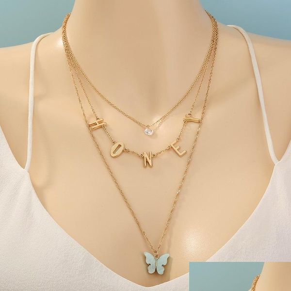 pendant necklaces mti layer honey butterfly pendant necklaces stacking gold chains choker necklace collar for women fashion jewelry dhqs3, Silver
pendant necklaces mti layer honey butterfly pendant necklaces stacking gold chains choker necklace collar for women fashion jewelry dhqs3, Silver
