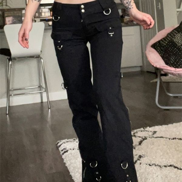 womens jeans suchcute punk rivets zipper black straight gothic low waist women denim trousers aesthetic streetwear dark academia pants 22111, Blue
womens jeans suchcute punk rivets zipper black straight gothic low waist women denim trousers aesthetic streetwear dark academia pants 22111, Blue