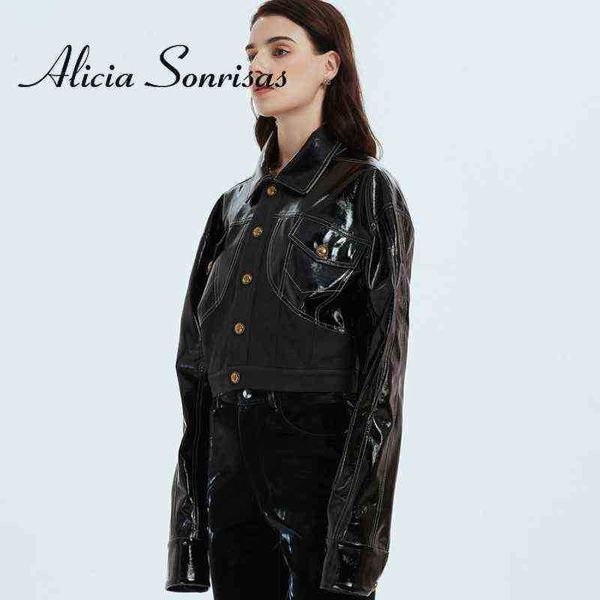 2022 new spring autumn women suede patchwork pu retro short street glossy pu high end black fashion leather biker jacket j220727
2022 new spring autumn women suede patchwork pu retro short street glossy pu high end black fashion leather biker jacket j220727