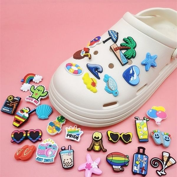 shoe parts accessories beach theme pvc decorations clog garden s charm funny buckle croc pins ornaments kids gifts 221116, White;pink
shoe parts accessories beach theme pvc decorations clog garden s charm funny buckle croc pins ornaments kids gifts 221116, White;pink