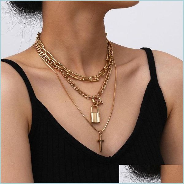 pendant necklaces retro cross lock pendant necklace gold chains neck chokers for women street fashion jewelry drop delivery necklace dhqjf, Silver
pendant necklaces retro cross lock pendant necklace gold chains neck chokers for women street fashion jewelry drop delivery necklace dhqjf, Silver