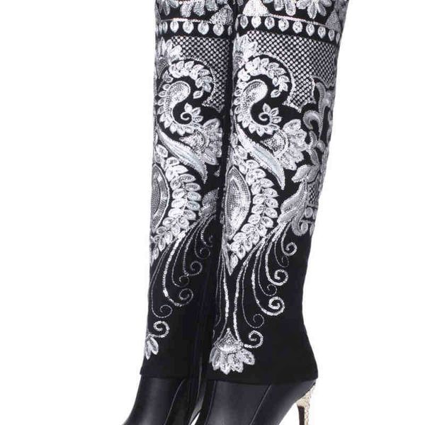 boots women new fashion matter leather electric embroidered mid heel knight boots comfortable sleeve pointed toe square heel 220913, Black
boots women new fashion matter leather electric embroidered mid heel knight boots comfortable sleeve pointed toe square heel 220913, Black