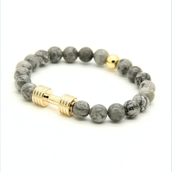 charm bracelets wholesale real gold platinum plated metal new barbell 8mm grey picture jasper stone fitness fashion dumbell bracelet dhhwc, Golden;silver
charm bracelets wholesale real gold platinum plated metal new barbell 8mm grey picture jasper stone fitness fashion dumbell bracelet dhhwc, Golden;silver