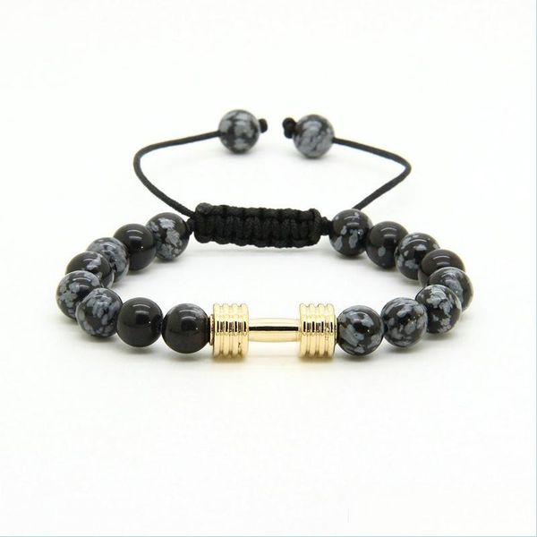 charm bracelets sport energy bracelets wholesale 8mm snowflake obsidian stone beads with new barbell fitness dumbbell rame charm for dhcor, Golden;silver
charm bracelets sport energy bracelets wholesale 8mm snowflake obsidian stone beads with new barbell fitness dumbbell rame charm for dhcor, Golden;silver