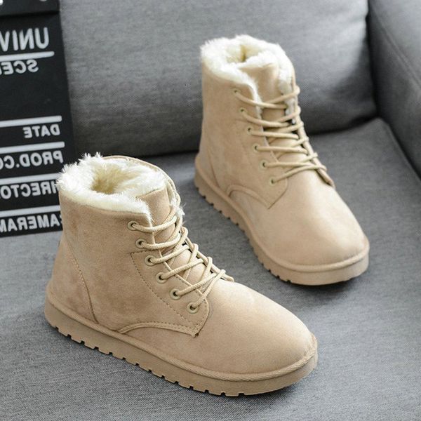 boots women snow leather lace up ankle warm faux fur ladies winter female shoes 221117, Black
boots women snow leather lace up ankle warm faux fur ladies winter female shoes 221117, Black