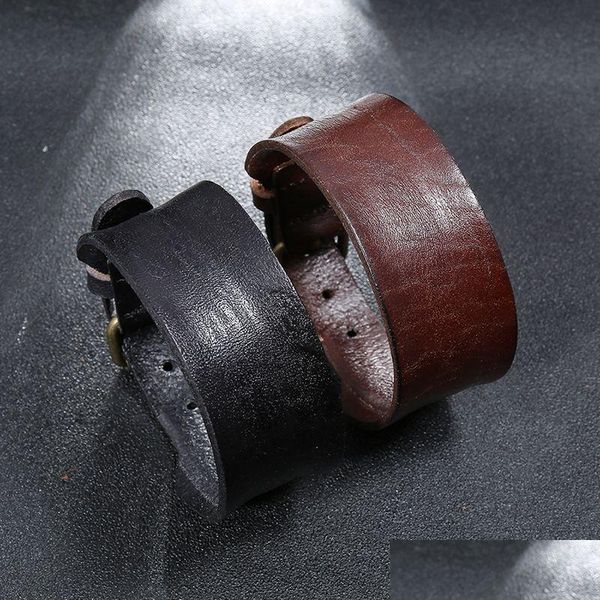 bangle steampunk wide leather bangle cuff retro pin buckle bracelet wristband for men women fashion jewelry drop delivery bracelets dhtfq, Black
bangle steampunk wide leather bangle cuff retro pin buckle bracelet wristband for men women fashion jewelry drop delivery bracelets dhtfq, Black