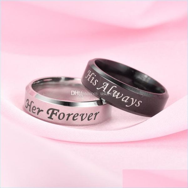band rings letter his always her forever band ring stainless steel rings women mens love fashion jewelry drop delivery dhrcn, Silver
band rings letter his always her forever band ring stainless steel rings women mens love fashion jewelry drop delivery dhrcn, Silver