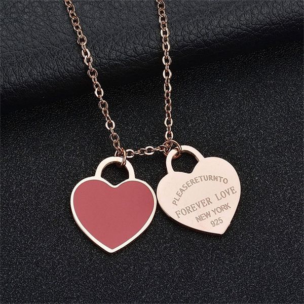 vintage jewelry stainless steel fashion designer necklace fashion design heart-shaped pendant love necklaces for women's party wedding, Silver
vintage jewelry stainless steel fashion designer necklace fashion design heart-shaped pendant love necklaces for women's party wedding, Silver
