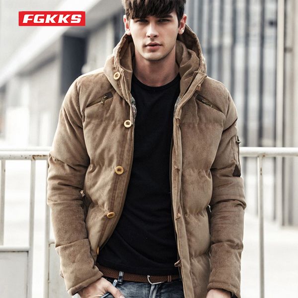 mens down parkas fgkks cotton parka coat design thickening hooded coats removable hat jackets male 221117, Black
mens down parkas fgkks cotton parka coat design thickening hooded coats removable hat jackets male 221117, Black