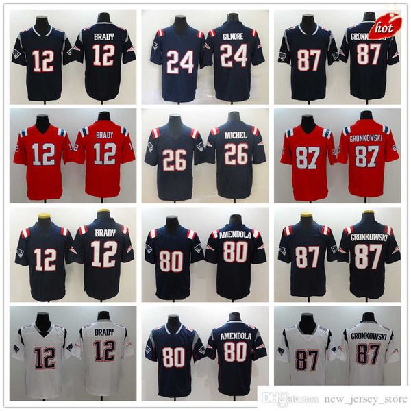 football new england''patriots''new jerseys 12 brady 24 stephon gilmore 26 sony michel 80 amendola 87 cronkowski jersey&, Black;red
football new england''patriots''new jerseys 12 brady 24 stephon gilmore 26 sony michel 80 amendola 87 cronkowski jersey&, Black;red