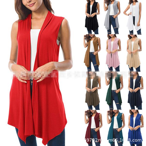 2021 New Women's Sleeveless Draped Cardigan Vest Asymmetrical Bottom Cardigan Coat, White
2021 New Women's Sleeveless Draped Cardigan Vest Asymmetrical Bottom Cardigan Coat, White