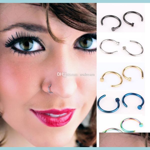 nose rings studs stainless steel nose ring c shape body piercing hoop women jewelry fashion gift drop delivery dhzva, Silver
nose rings studs stainless steel nose ring c shape body piercing hoop women jewelry fashion gift drop delivery dhzva, Silver