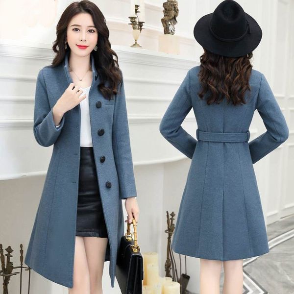 women's wool blends add cotton thick woolen coat women long overcoats autumn winter jacket coats loose casual trench clothes outerwear, Black
women's wool blends add cotton thick woolen coat women long overcoats autumn winter jacket coats loose casual trench clothes outerwear, Black