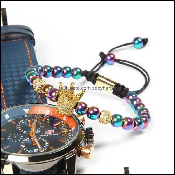 charm bracelets rame bracelet wholesale 10pcs/lot 6mm colors hematite stone beads with clear cz crown bracelets for gift drop delive dh8ca, Golden;silver
charm bracelets rame bracelet wholesale 10pcs/lot 6mm colors hematite stone beads with clear cz crown bracelets for gift drop delive dh8ca, Golden;silver