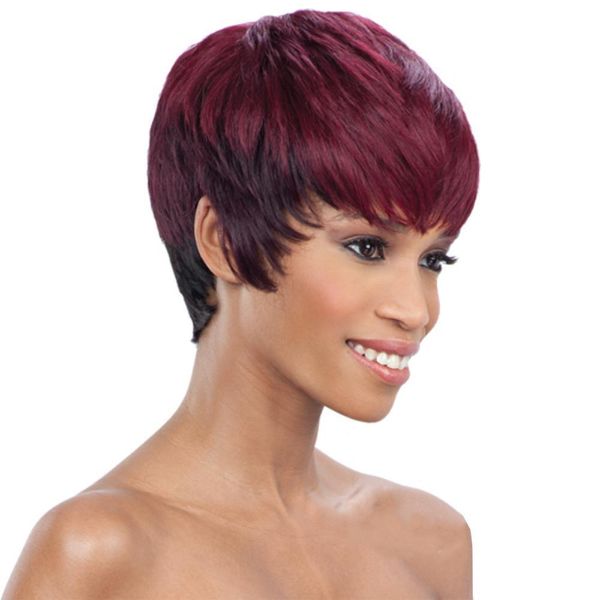 pixie cut short bob wig with natural bang brazilian wigs for women cosplay full machine human hair wig, Black;brown
pixie cut short bob wig with natural bang brazilian wigs for women cosplay full machine human hair wig, Black;brown