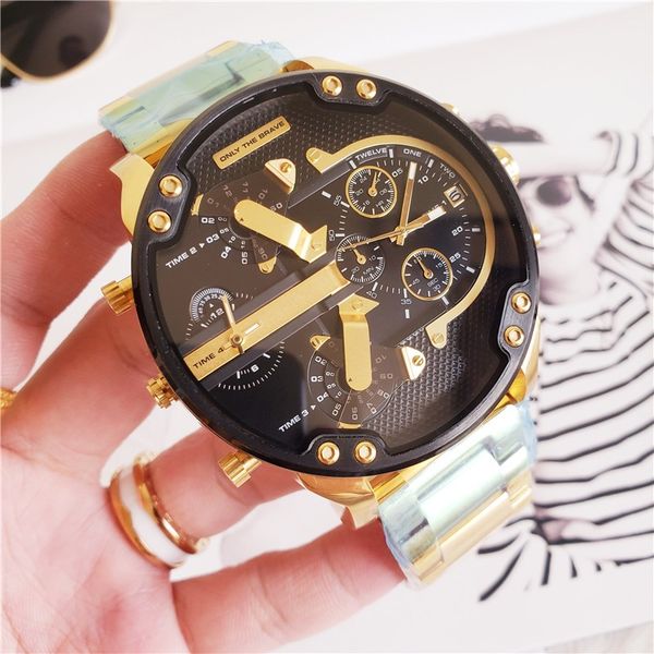 dz7333 sports men's quartz watch iced out watch gold 57mm large steel dial waterproof world time all hands can be operated with full fu, Slivery;brown
dz7333 sports men's quartz watch iced out watch gold 57mm large steel dial waterproof world time all hands can be operated with full fu, Slivery;brown