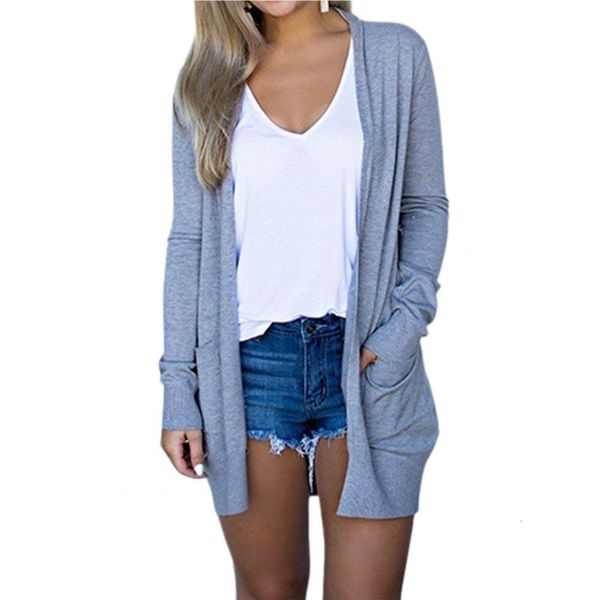 women's knits tees oversize casual cardigan coat jacket solid pockets all-matched long for clothing 221117, White
women's knits tees oversize casual cardigan coat jacket solid pockets all-matched long for clothing 221117, White