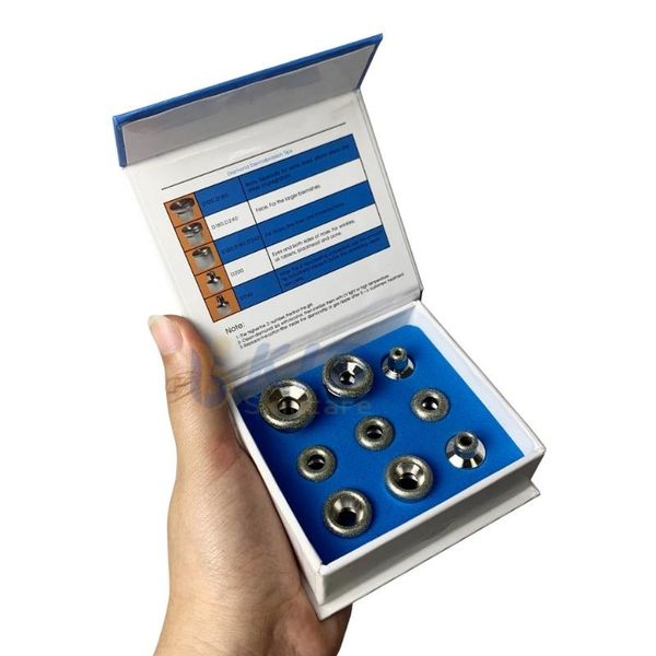 factory direct sale microdermabrasion machine parts diamond peeling heads 9pcs diamond tips and wands for skin rejuvenation
