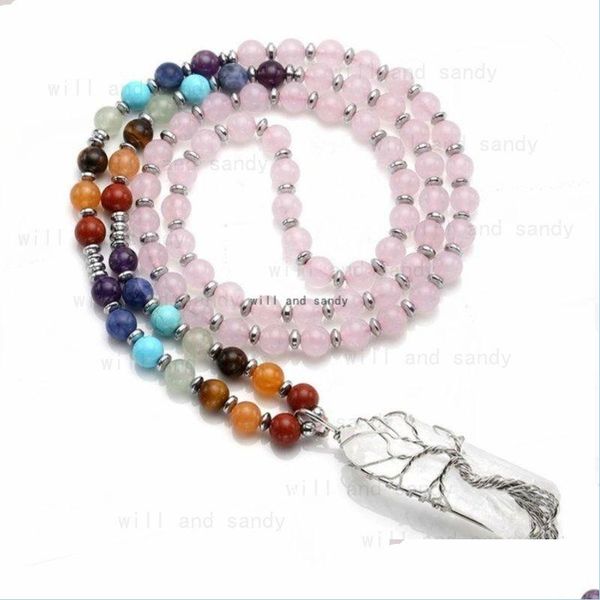 pendant necklaces yoga 7 chakra natural stone beaded necklace clear quartz hexagonal prism tree of life crystal pendant necklaces wo dhkwb, Silver
pendant necklaces yoga 7 chakra natural stone beaded necklace clear quartz hexagonal prism tree of life crystal pendant necklaces wo dhkwb, Silver