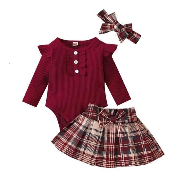 clothing sets infant born 3pcs baby girls outfit ribbed long sleeve romper plaid pleated skirt headband set for toddlers 018 months 221116, White
clothing sets infant born 3pcs baby girls outfit ribbed long sleeve romper plaid pleated skirt headband set for toddlers 018 months 221116, White
