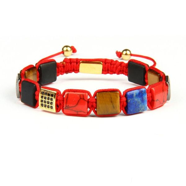 charm bracelets new design men bracelet mix colors 10x10mm natural square stone beads black cz rame bracelets wholesale 10pcs/lot to dhal3, Golden;silver
charm bracelets new design men bracelet mix colors 10x10mm natural square stone beads black cz rame bracelets wholesale 10pcs/lot to dhal3, Golden;silver