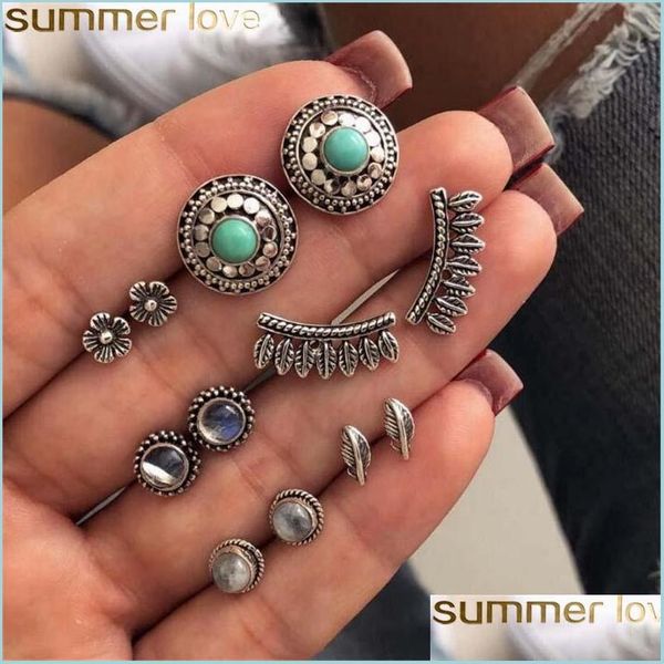 charm vintage 6 pairs/ set green purple opal stud earrings for women wedding party flower leaf pattern earring jewelry gifts drop del dhu1h, Golden
charm vintage 6 pairs/ set green purple opal stud earrings for women wedding party flower leaf pattern earring jewelry gifts drop del dhu1h, Golden