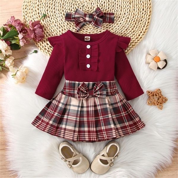 clothing sets focusnorm 018m christmas baby girls lovely clothes 3pcs ruffles long sleeve romperplaid pleated skirts headband 221116, White
clothing sets focusnorm 018m christmas baby girls lovely clothes 3pcs ruffles long sleeve romperplaid pleated skirts headband 221116, White
