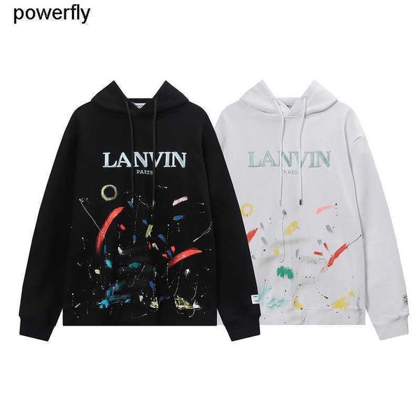 men's hoodies designer sweatshirts 22 new lanvins splash printing loose long sleeve sweater fashion brand men women hoodie, Black
men's hoodies designer sweatshirts 22 new lanvins splash printing loose long sleeve sweater fashion brand men women hoodie, Black