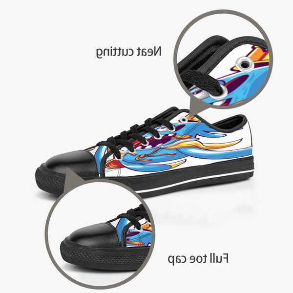 men women diy custom shoes low canvas skateboard sneakers triple black customization uv printing sports sneakers daishu 177-13
men women diy custom shoes low canvas skateboard sneakers triple black customization uv printing sports sneakers daishu 177-13