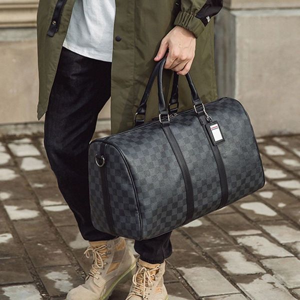 duffel bags korean version of the men's and women's large-capacity short-distance travel luggage bag trend black plaid handbag sho
duffel bags korean version of the men's and women's large-capacity short-distance travel luggage bag trend black plaid handbag sho
