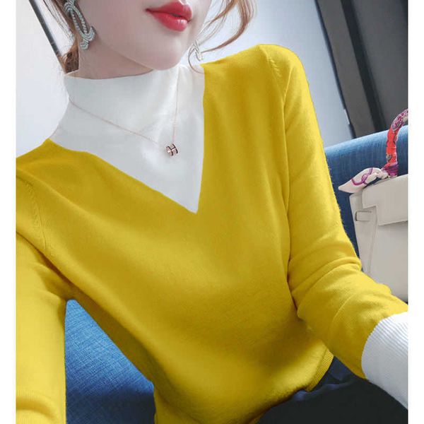 women's sweaters fashion turtleneck spliced knitted casual sweater female clothing 2022 autumn new commute pullover all-match sweaters, White;black
women's sweaters fashion turtleneck spliced knitted casual sweater female clothing 2022 autumn new commute pullover all-match sweaters, White;black